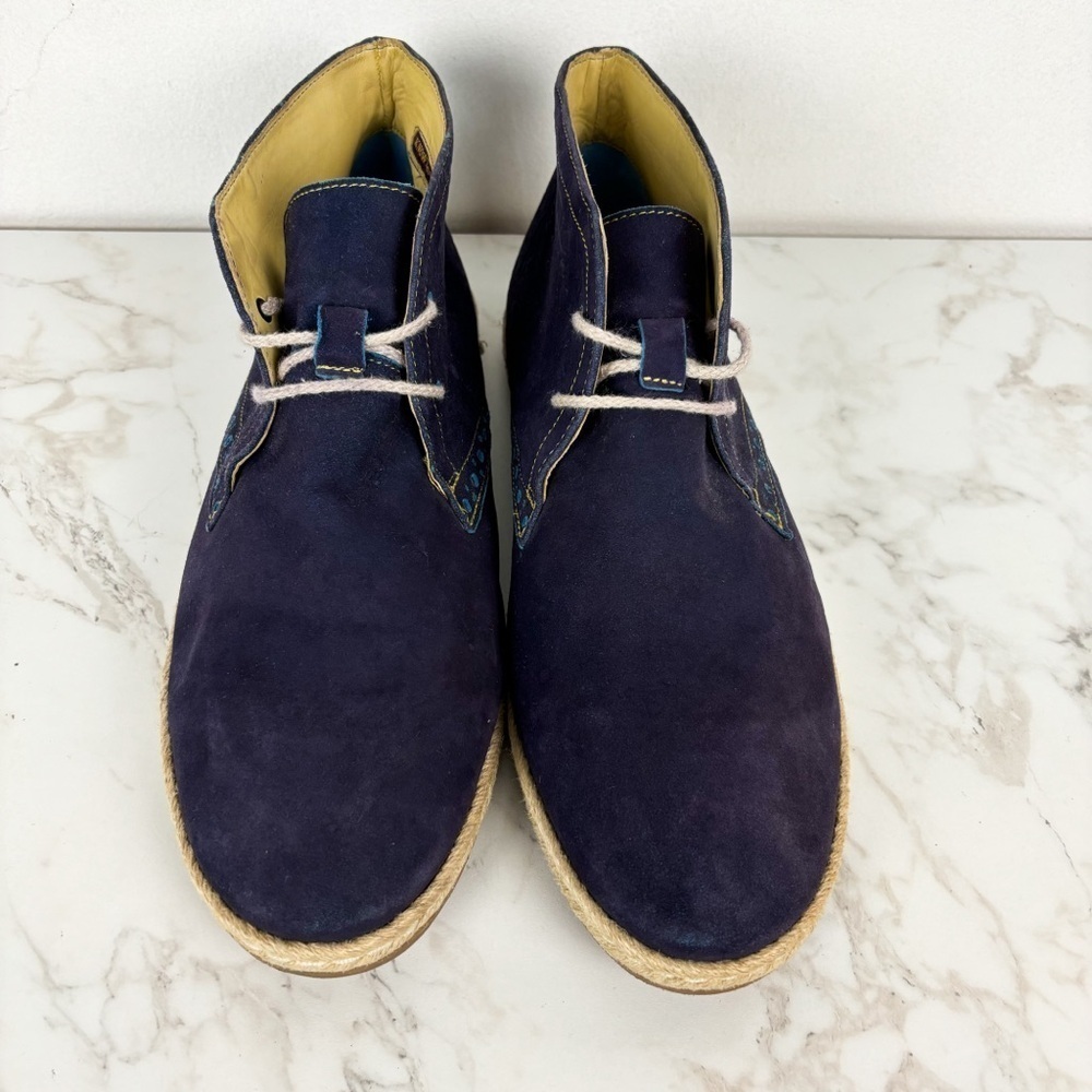 Robert Graham Men's Navy Blur Kamiko Chukka Boot Sz 12 - Picture 6 of 12